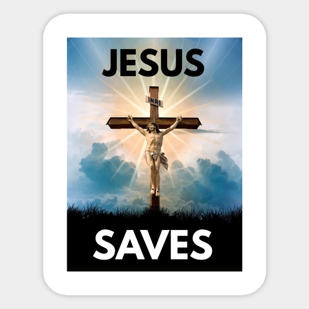 Jesus Saves Sticker by GMAT